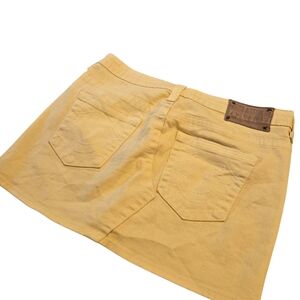 TRUE RELIGION Y2K YELLOW DENIM SKIRT SZ 32